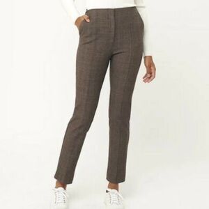 LOFT Brown Plaid Women's Pants